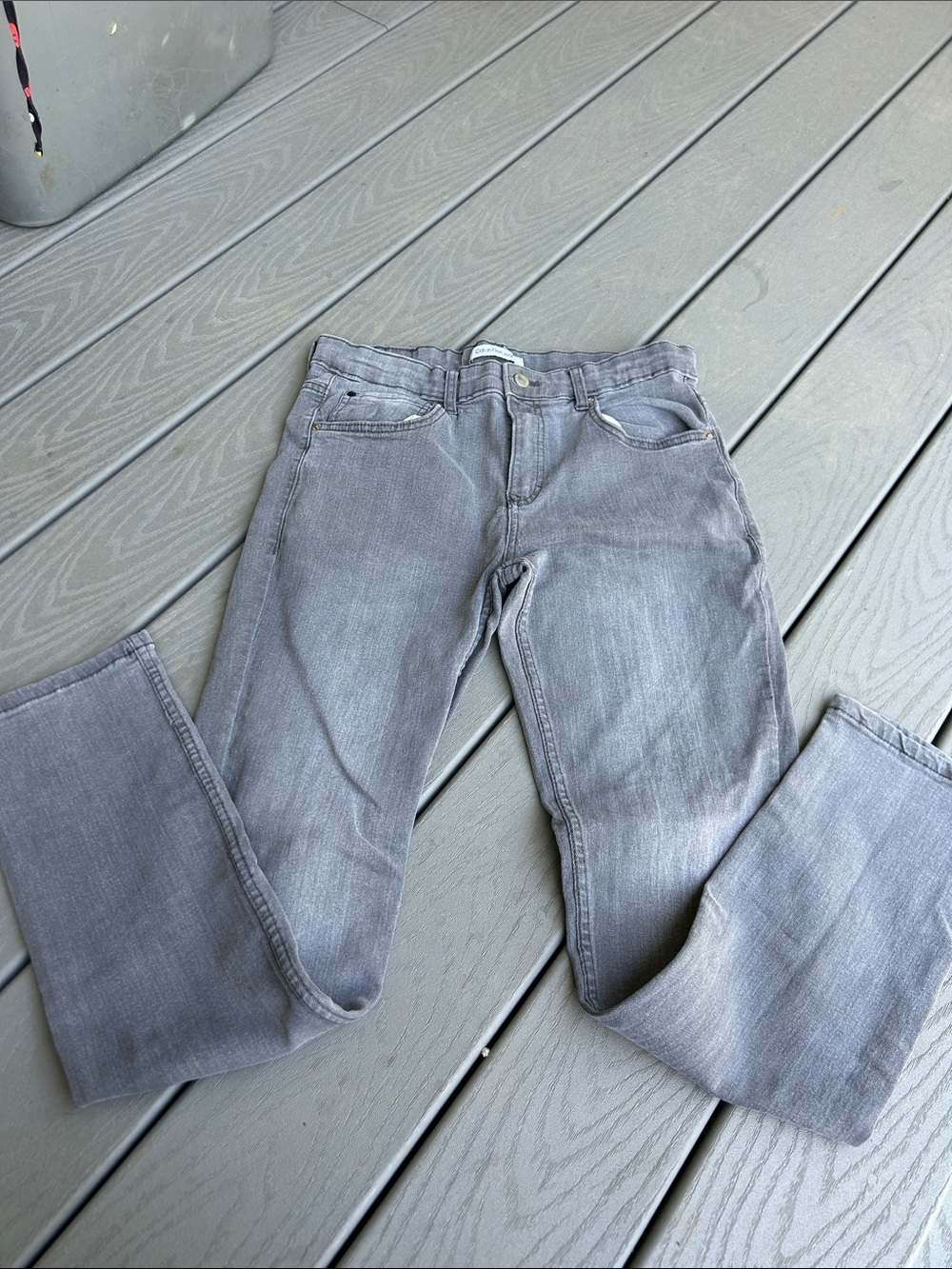 Calvin Klein Jeans Men's Gray Straight Jeans